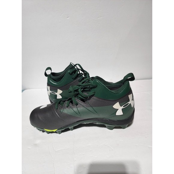 Under Armour Nitro Men\'s Football Cleats Mid \'Green Black\' 1287491-055 Size 10.5 main image 9
